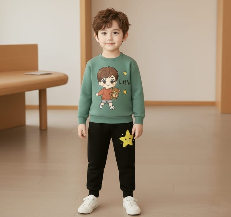 Viel Innate سويت شيرت بيستا أنيق وسروال رياضي للأولاد - Image 1